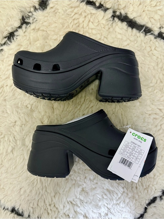 CROCS Shoes - CROCS Black Siren Platform Clogs Discontinued